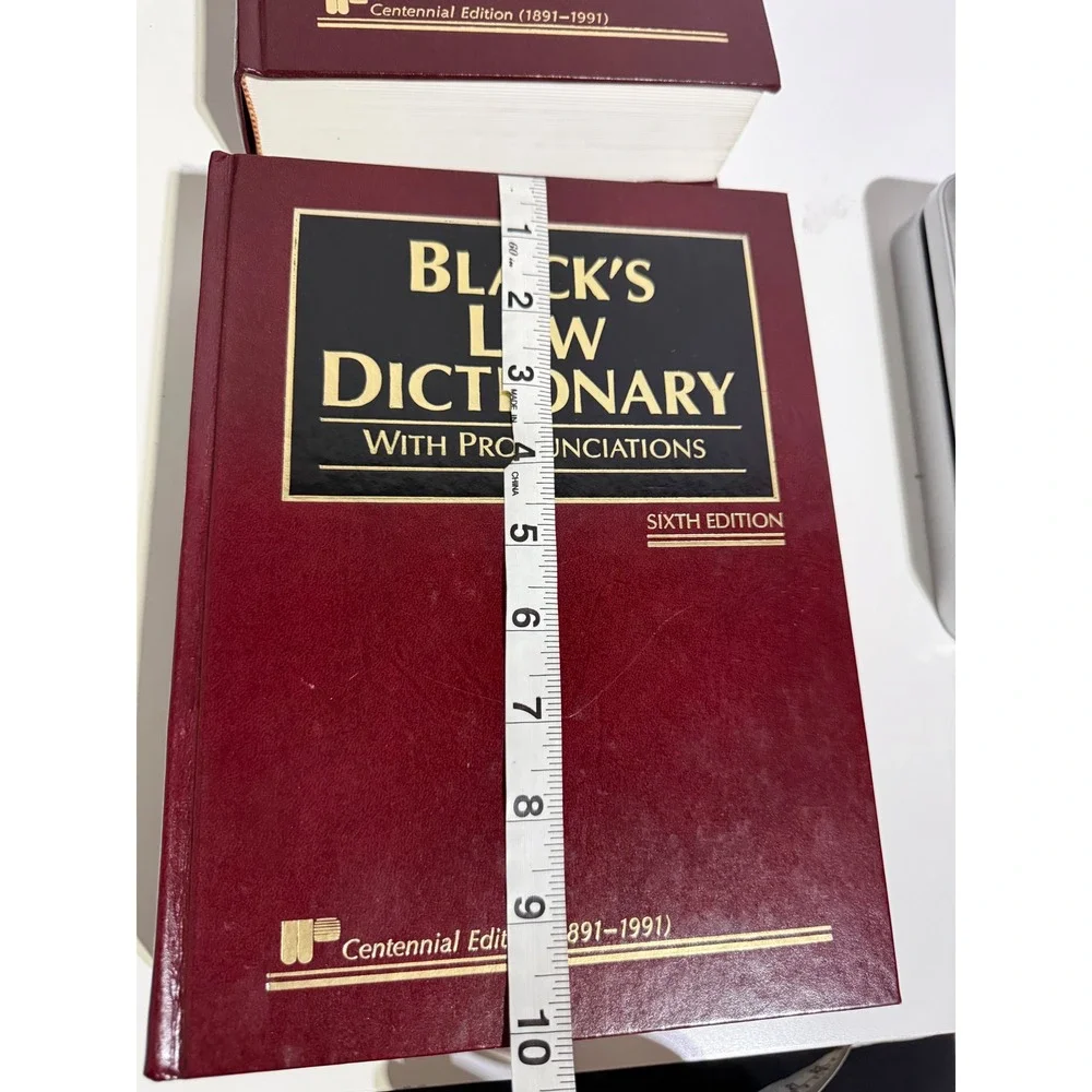 Black's Law Dictionary 6th Edition Centennial 1990 Hardcover With Pronunciations